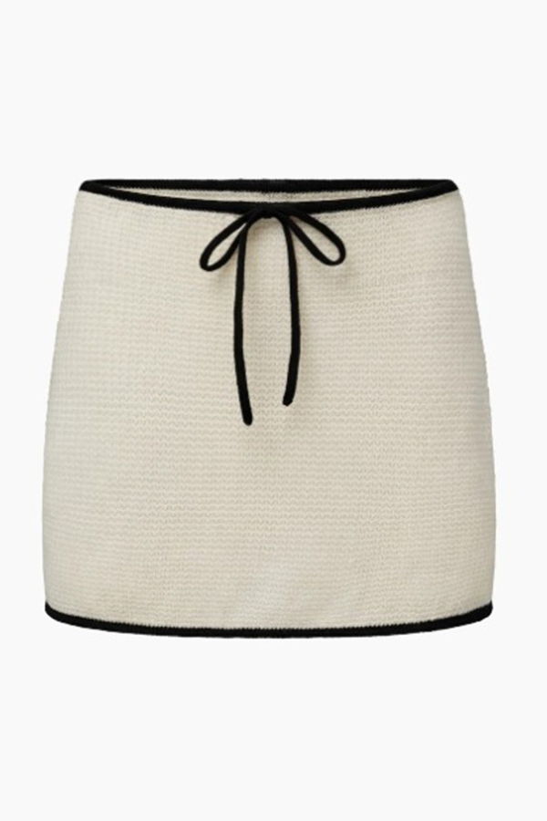 Onia Linen Knit Mini Skirt