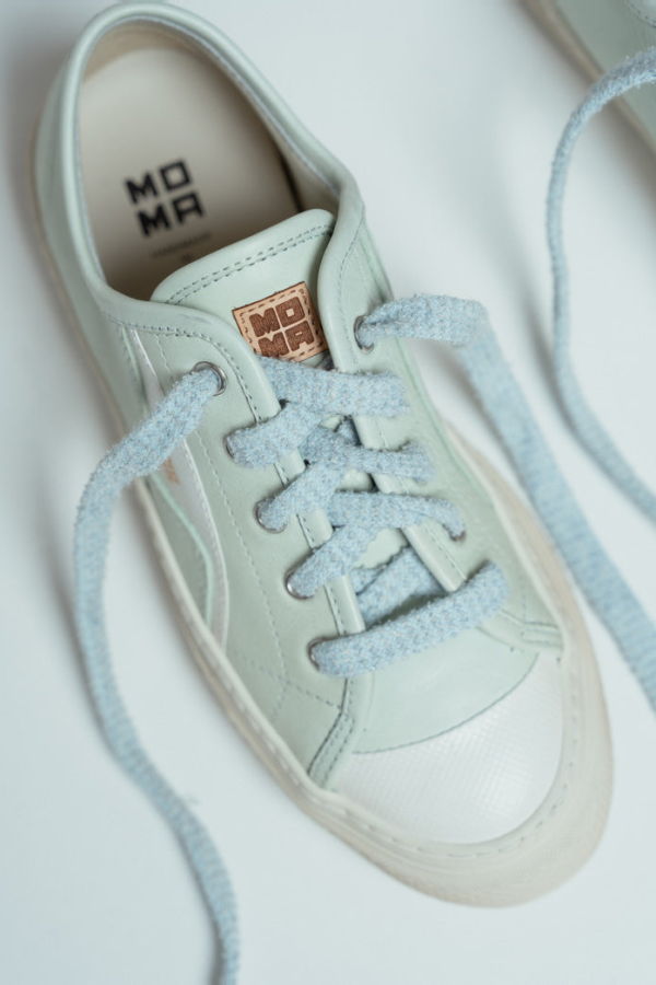 MOMA Leather Puccini Sneaker - Green/White