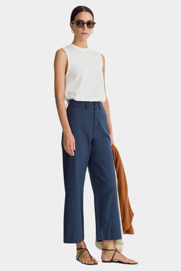 Apiece Apart Classic Merida Pant - Navy