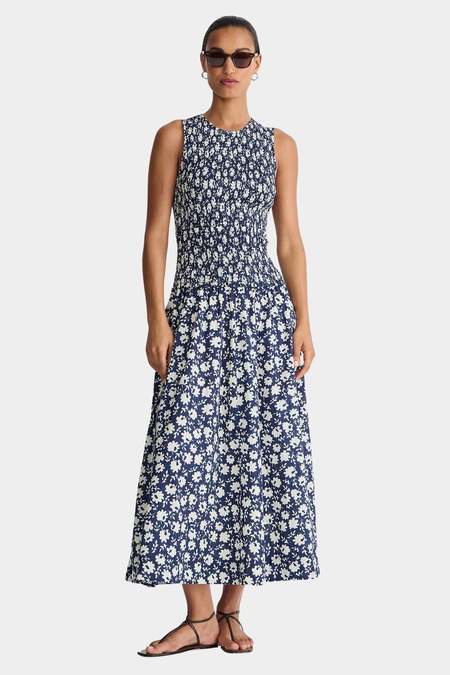 Elk Maxi Dress - Speckled Denim | Garmentory