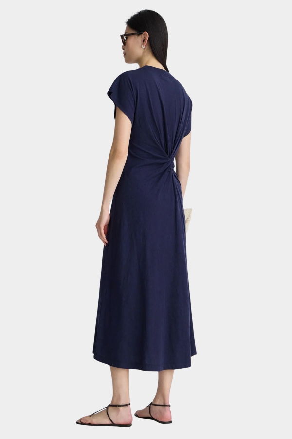 Apiece Apart Volta Twist Dress - Navy