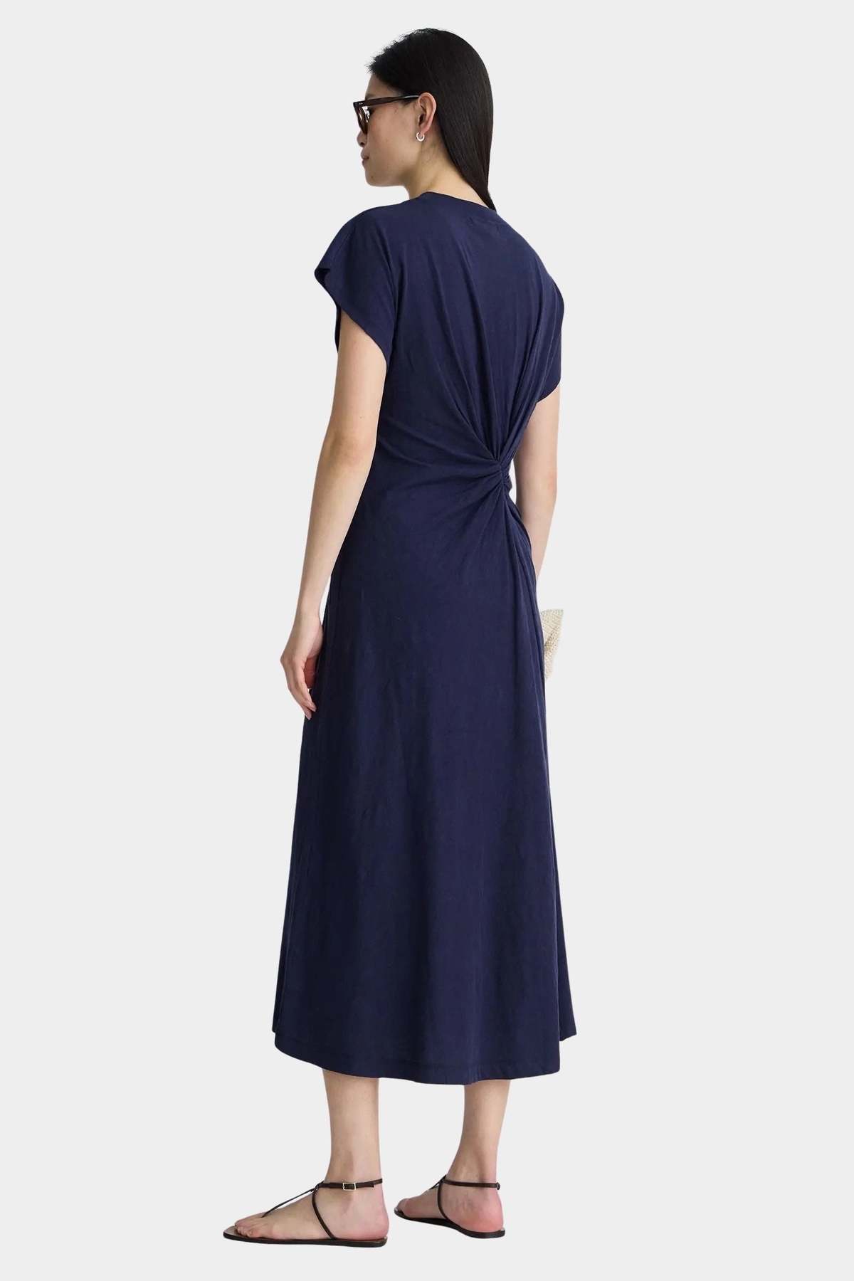 Apiece Apart Volta Twist Dress - Navy - Image 2 of 4