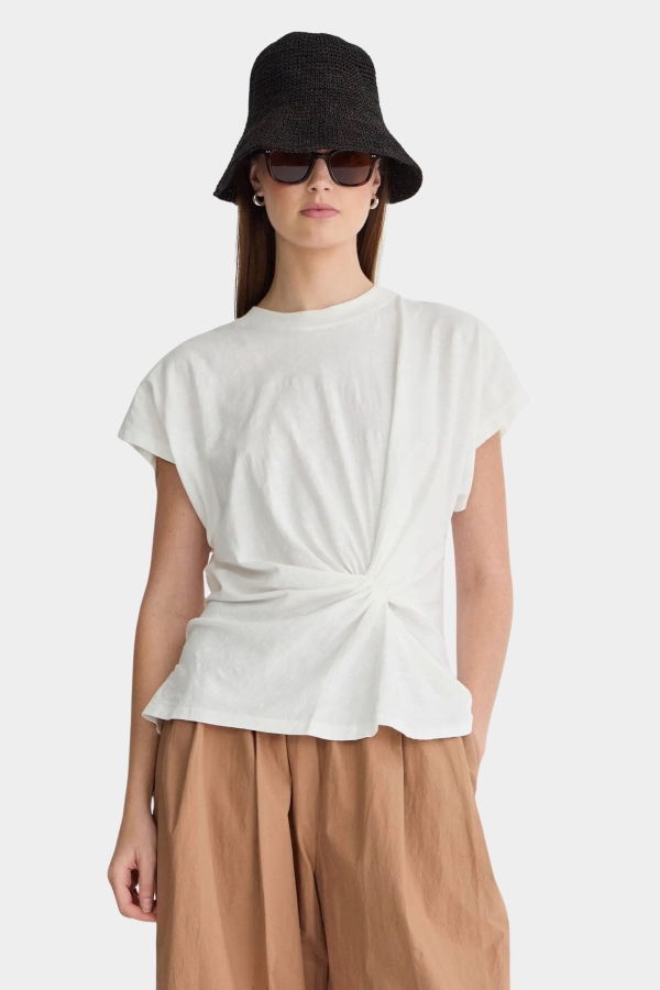 Apiece Apart Volta Twist Top - Cream