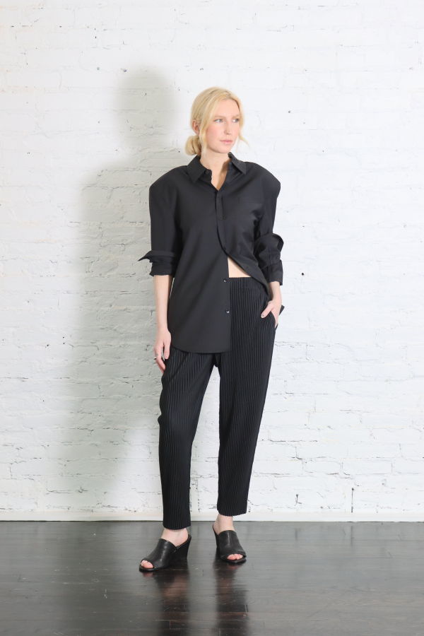 Tibi Recycled Tropical Wool Detached Shirt