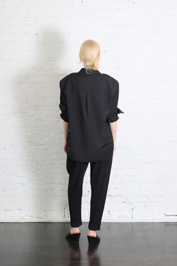 Tibi Recycled Tropical Wool Detached Shirt