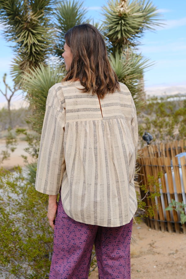 World of Crow Sandstone Stripes Top