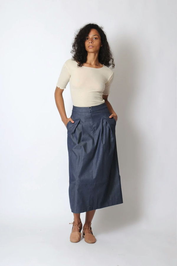 conifer Barrel Skirt - Denim