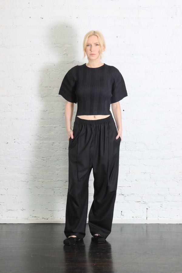 Issey Miyake Linen Like Rib Pleats Top