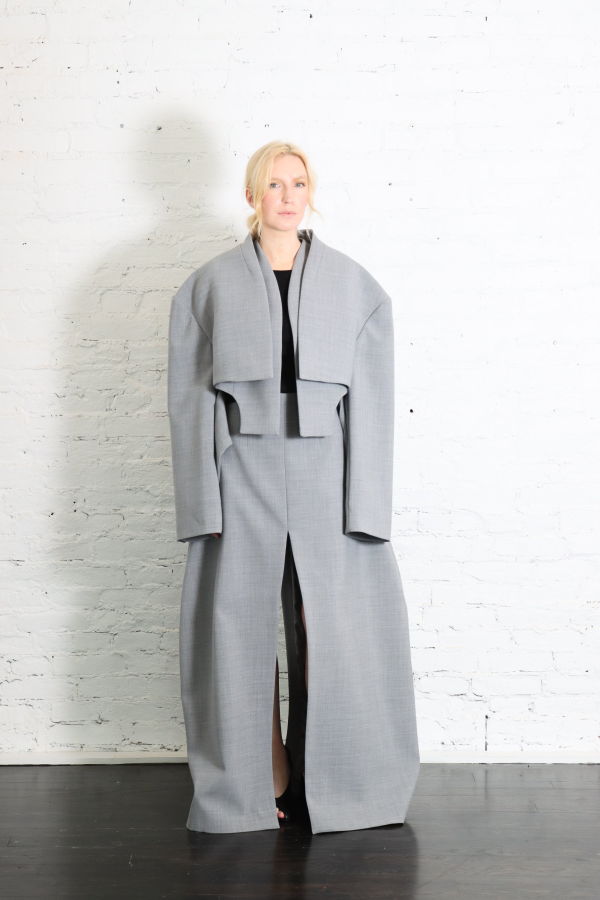 A.W.A.K.E. MODE Cropped Jacket with Insert - Grey