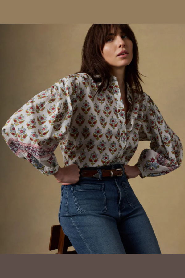 Faherty Suki Blouse - Antique Bouquet