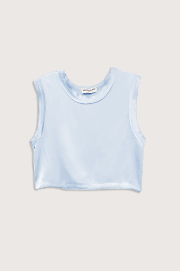 Nonchalant Label Mel Crop Top - Baby Blue