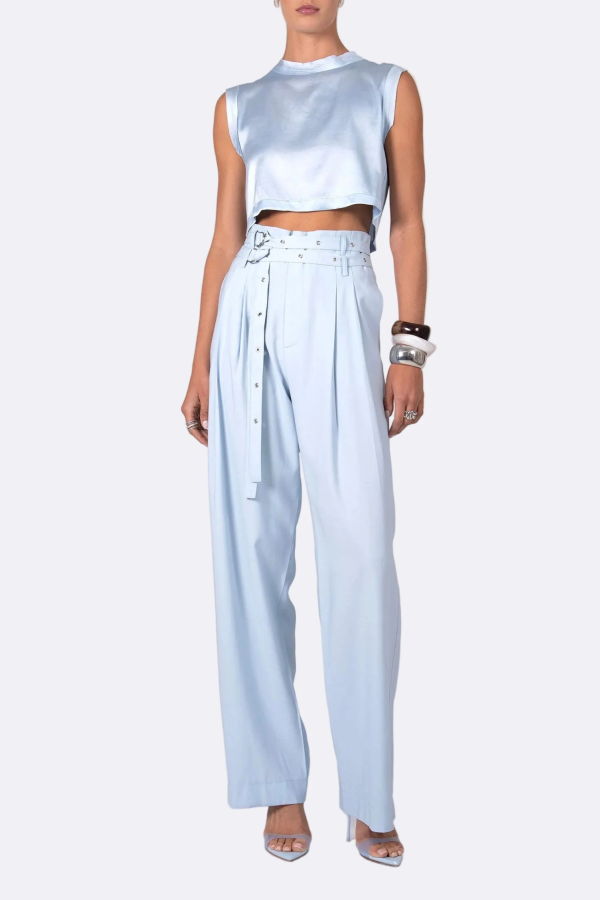 Nonchalant Label Mel Crop Top - Baby Blue