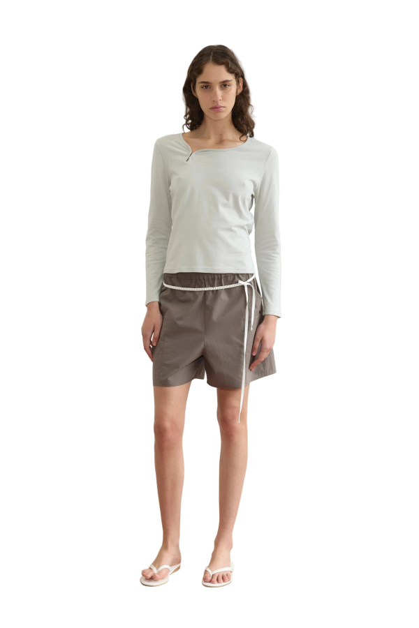 Deiji Studios Pleat Short - Khaki Check