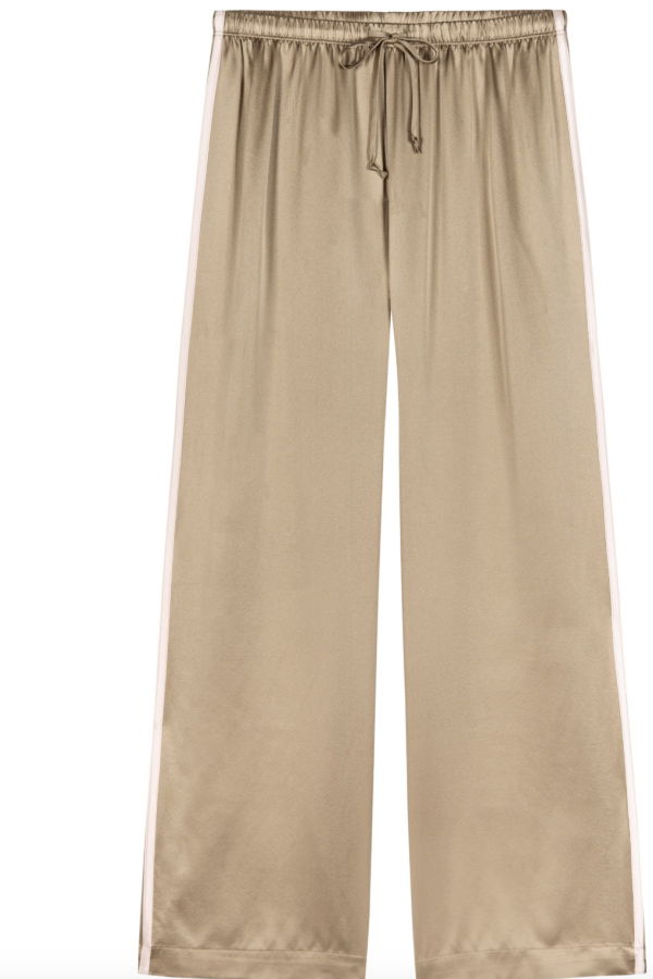 Donni. The Silk Stripe Crop Pant