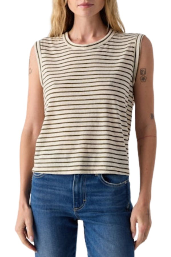 AMO Denim Sleeveless Love Tee