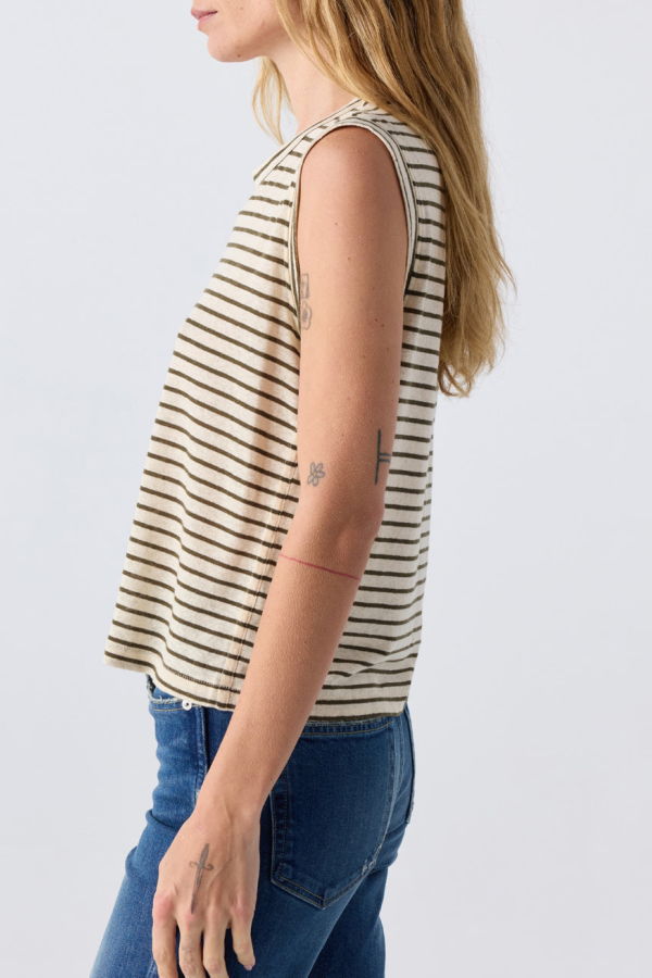 AMO Denim Sleeveless Love Tee