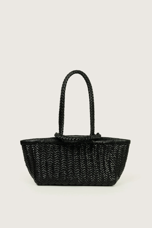 Kamperett Sagan Handwoven Pazar Boat Tote - Black