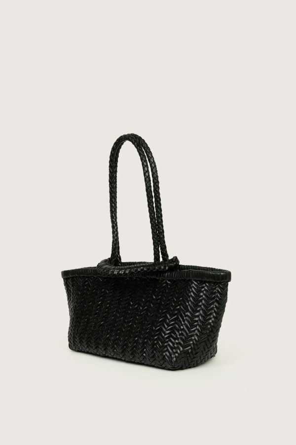 Kamperett Sagan Handwoven Pazar Boat Tote - Black
