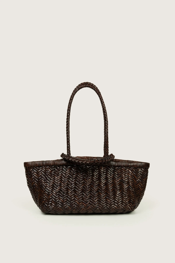Kamperett Sagan Handwoven Pazar Tote Boat - Brown