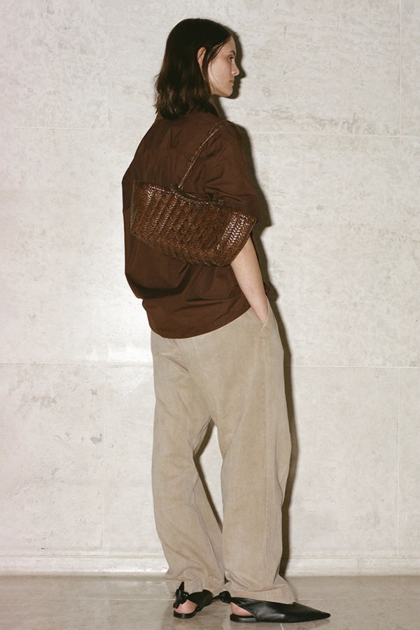 Kamperett Sagan Handwoven Pazar Tote Boat - Brown