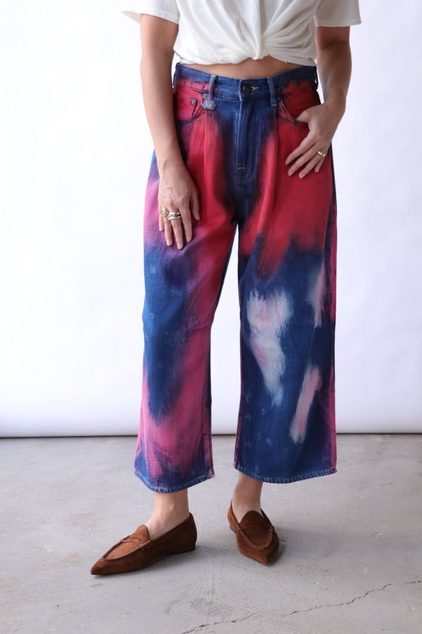 R13 Crop Wide Leg Jean