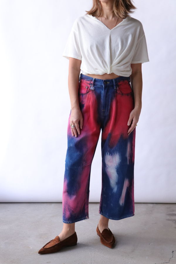 R13 Crop Wide Leg Jean
