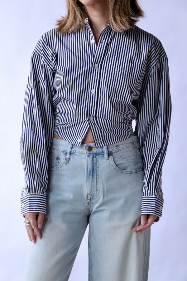 R13 Split Hem Boyfriend Shirt
