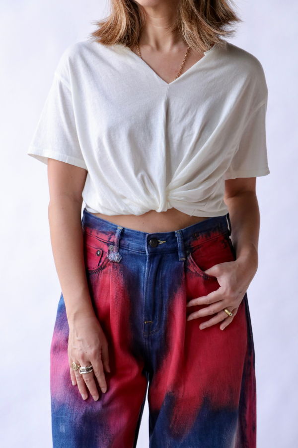 R13 Twisted Front Tee