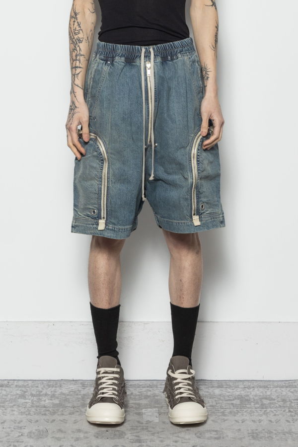 Rick Owens Bauhaus Denim Shorts