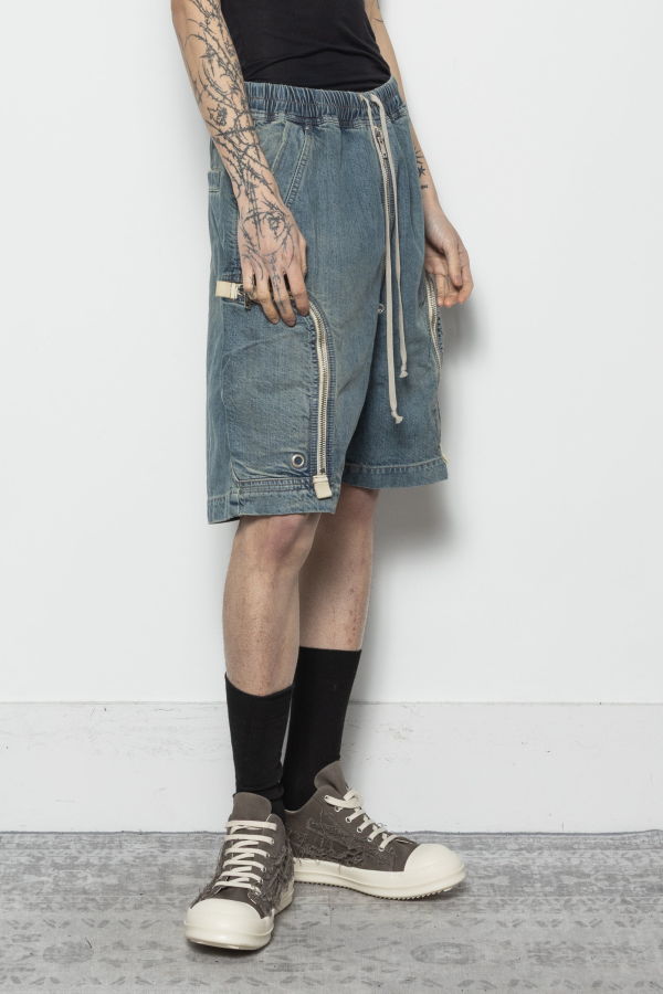 Rick Owens Bauhaus Denim Shorts