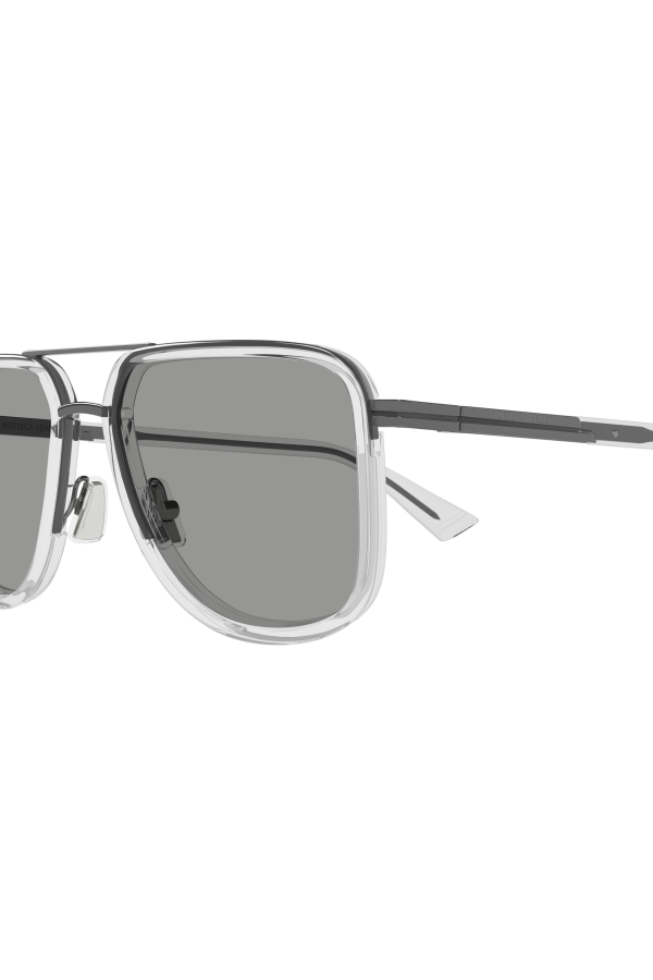 BOTTEGA VENETA Aviator Sunglasses - Metal/Grey