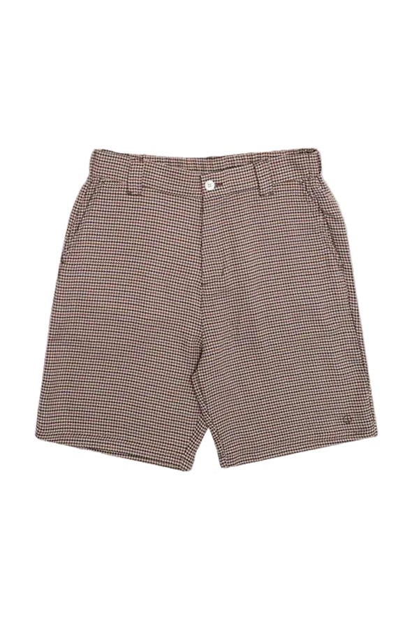 STUDENTS GOLF Benedict Houndstooth Shorts - Brown