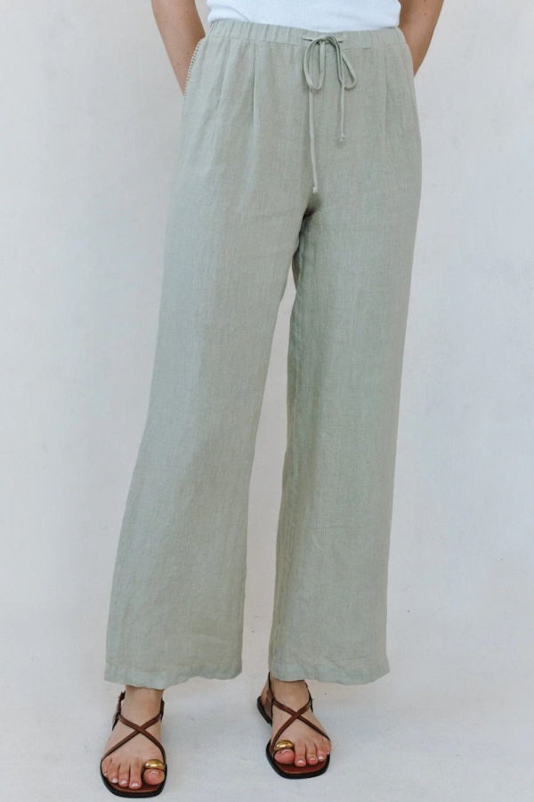 Bella Dahl Beach Pant With Lattice Stripe