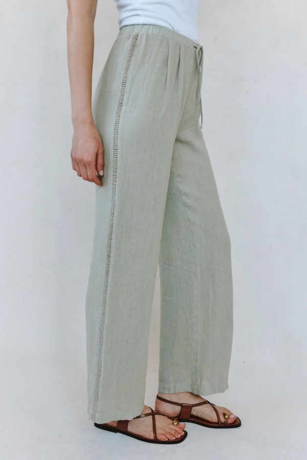 Bella Dahl Beach Pant With Lattice Stripe