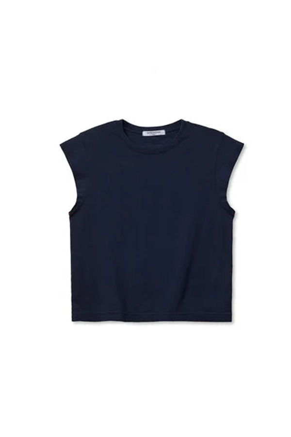 Perfect White Tee Porter Cap Sleeve Tee - Navy