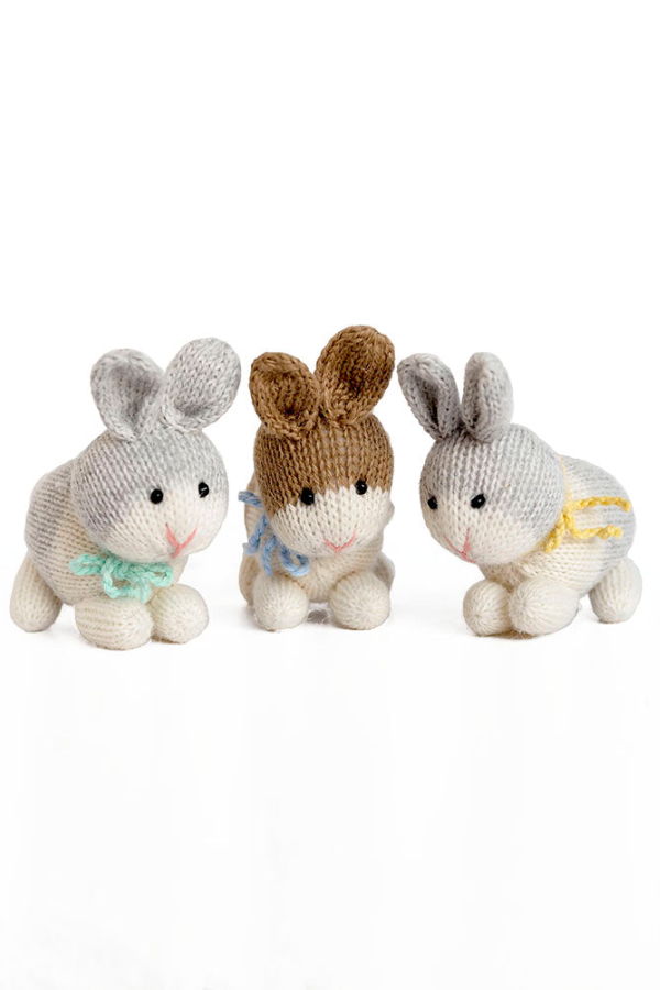 Melange Collection Bunnies With Bows Ornaments (Case Pack of 6)