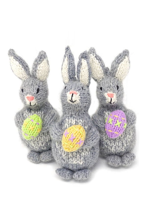 Melange Collection Bunny With Egg Ornaments (Case Pack of 6)