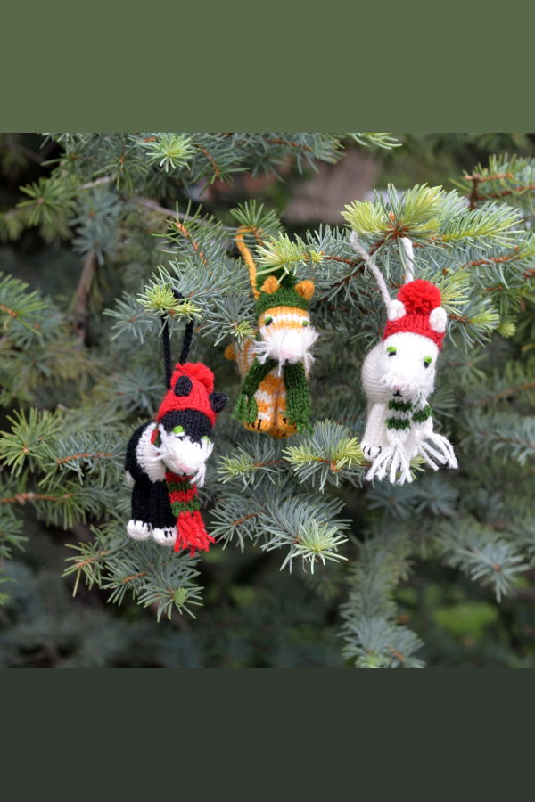 Melange Collection Cat Ornaments (Case Pack of 6)