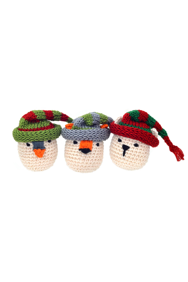 Melange Collection Crochet Animals in Hats Ornaments (Case Pack of 6)