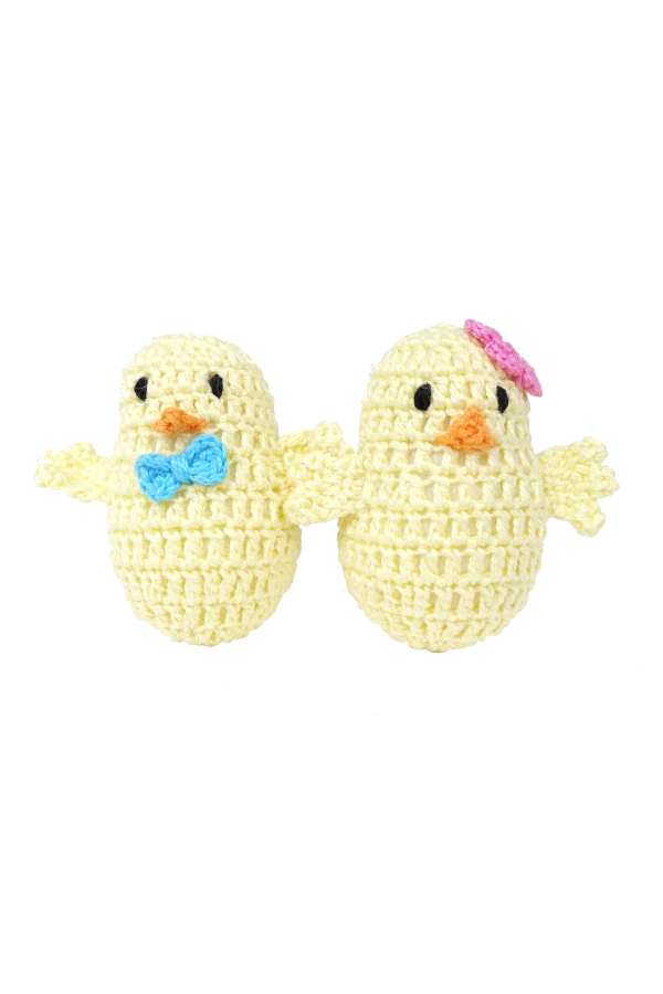 Melange Collection Crochet Chick Ornaments (Case Pack of 6)
