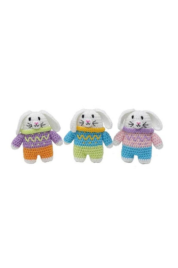 Melange Collection Crochet Easter Bunny Ornaments (Case Pack of 3)