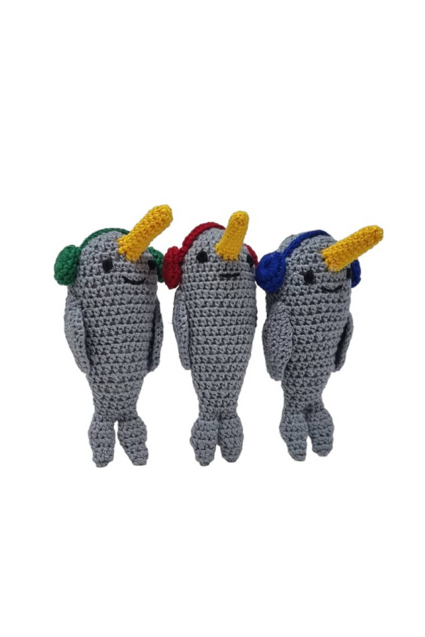 Melange Collection Crochet Narwhal Ornament (Case Pack of 6)
