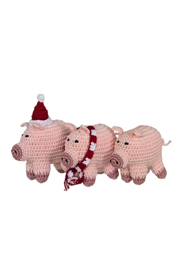 Melange Collection Crochet Pig Ornament (Case Pack of 6)