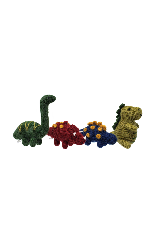 Melange Collection Handmade Knit Dinosaur Holiday Ornaments (Case Pack of 4)