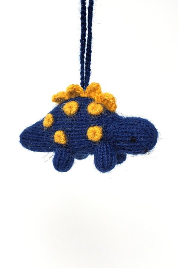 Melange Collection Handmade Knit Dinosaur Holiday Ornaments (Case Pack of 4)