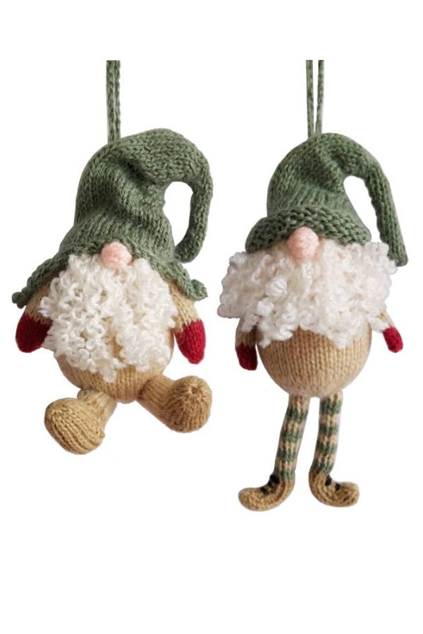 Melange Collection Handmade Knit Gnome Holiday Ornaments (Case Pack of 6)