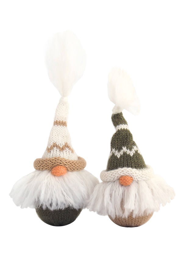 Melange Collection Handmade Knit Gnome With Nordic Hat Holiday Ornaments (Case Pack of 6)