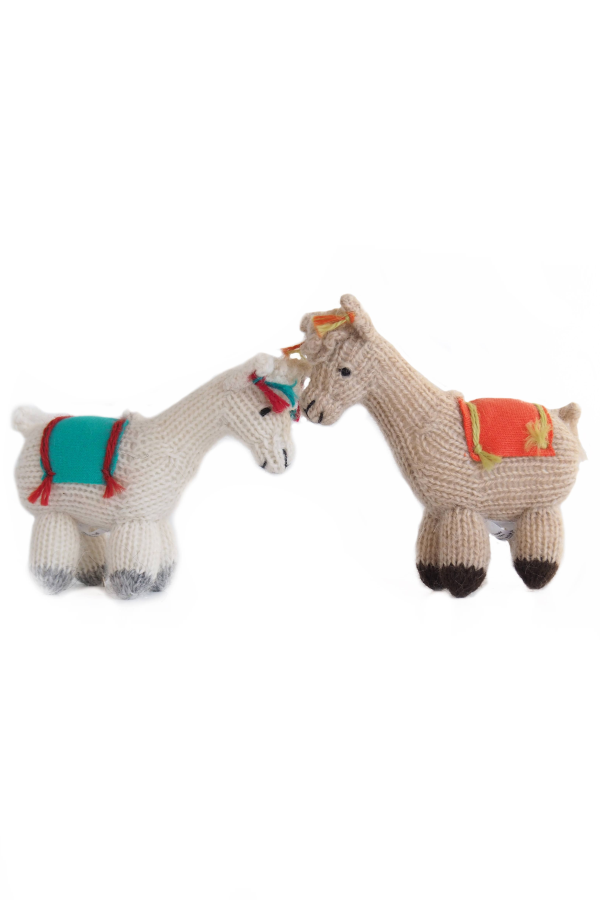 Melange Collection Handmade Knit Llama Holiday Ornaments (Case Pack of 6)