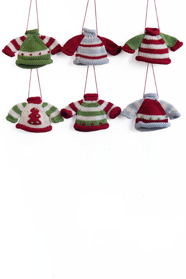 Melange Collection Tiny Sweater Ornaments (Case Pack of 6)
