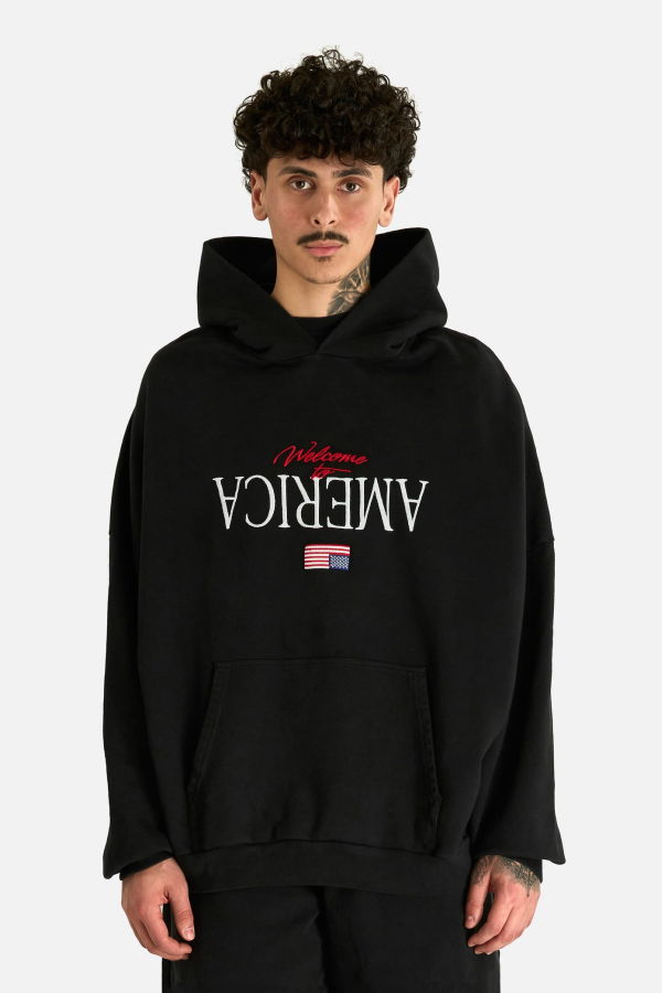 Willy Chavarria Welcome To America Hooligan Hoodie